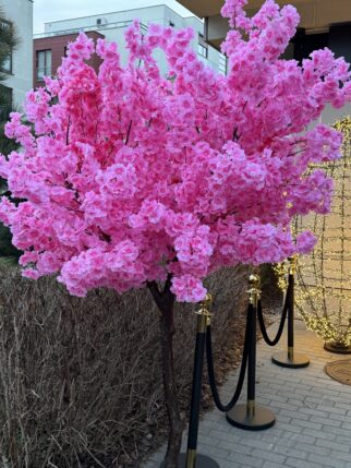 Drzewo wiśni 230cm z różowymi kwiatami